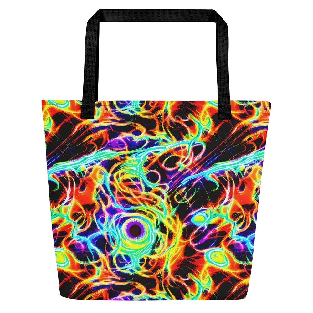 Nightflash on Large Tote Bag W/ Pocket — Front