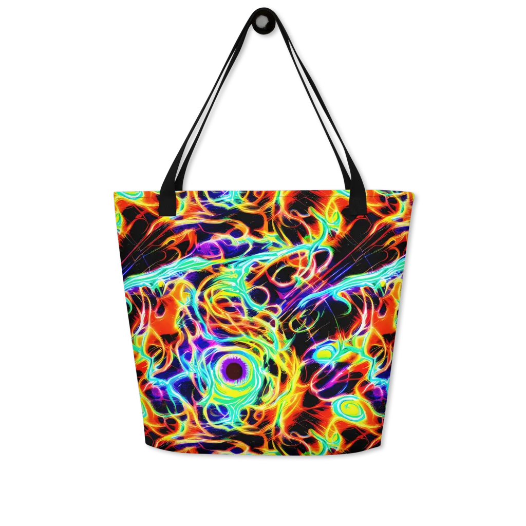 Nightflash on Large Tote Bag W/ Pocket — Front