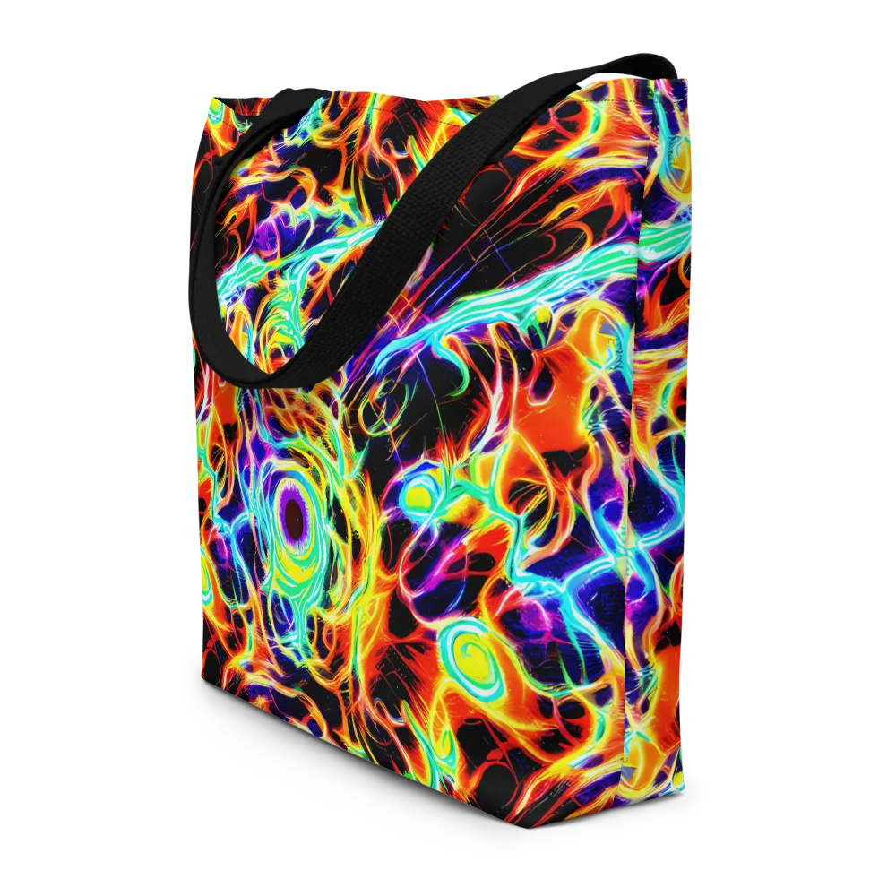 Nightflash on Large Tote Bag W/ Pocket — Front