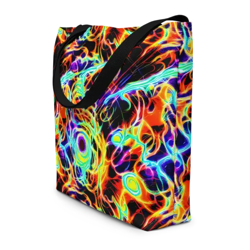 Nightflash on a Large Tote Bag W/ Pocket
