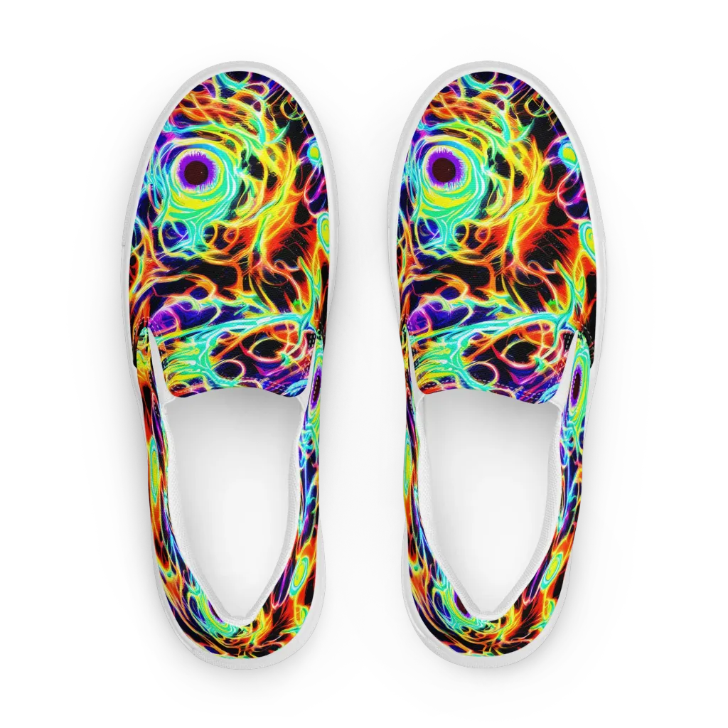 Nightflash on Women's Slip-On Canvas Shoes — Front