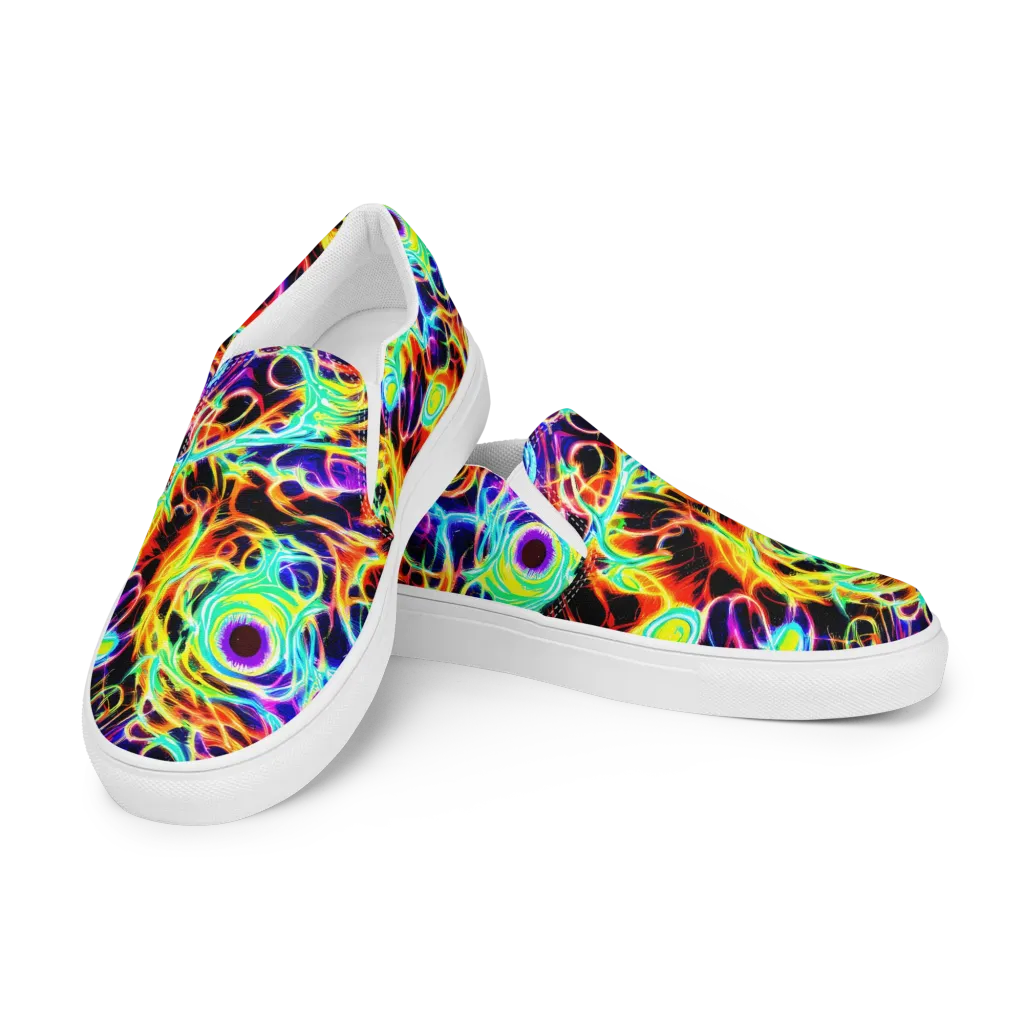 Nightflash on Women's Slip-On Canvas Shoes — Left Front