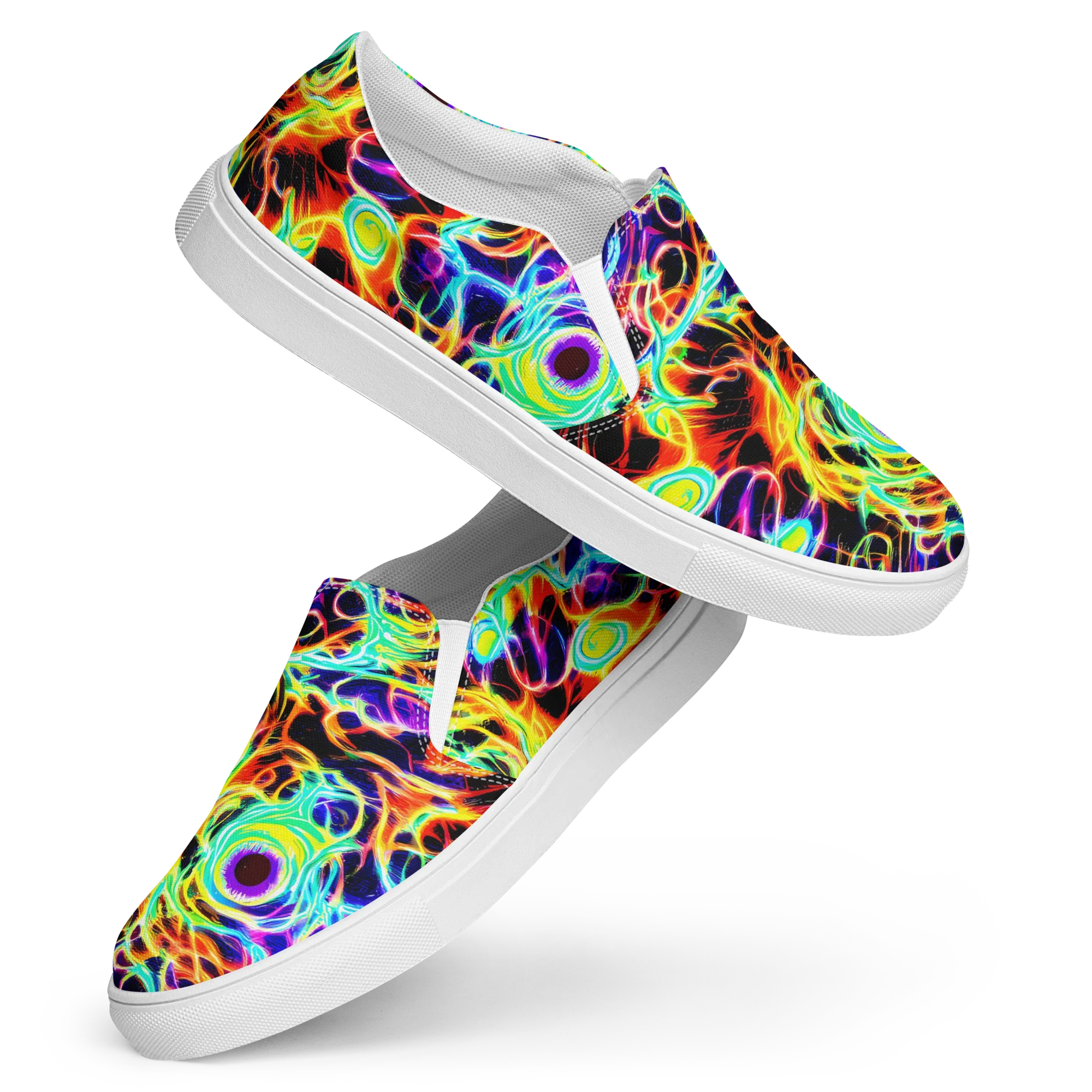 Nightflash on Women's Slip-On Canvas Shoes — Front