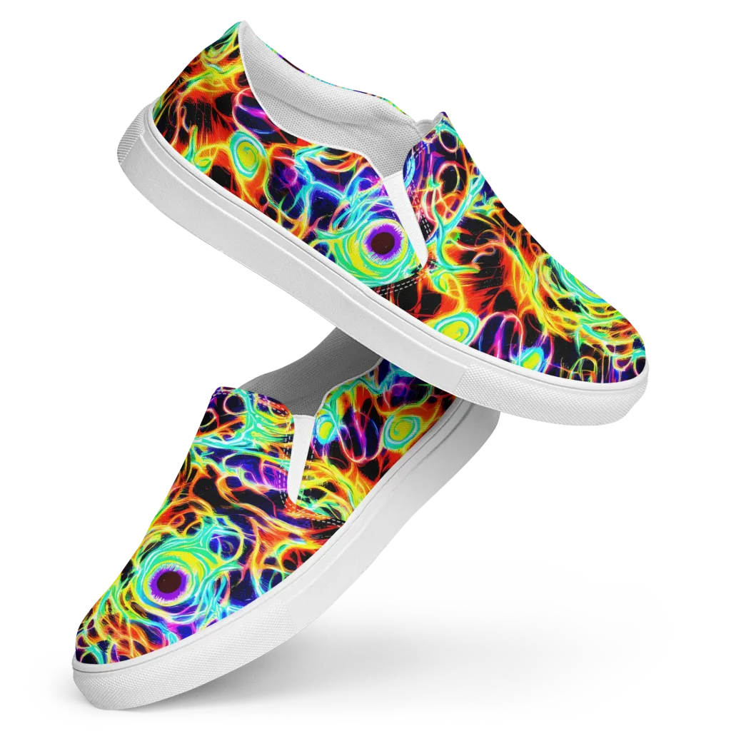Nightflash on Women's Slip-On Canvas Shoes — Front