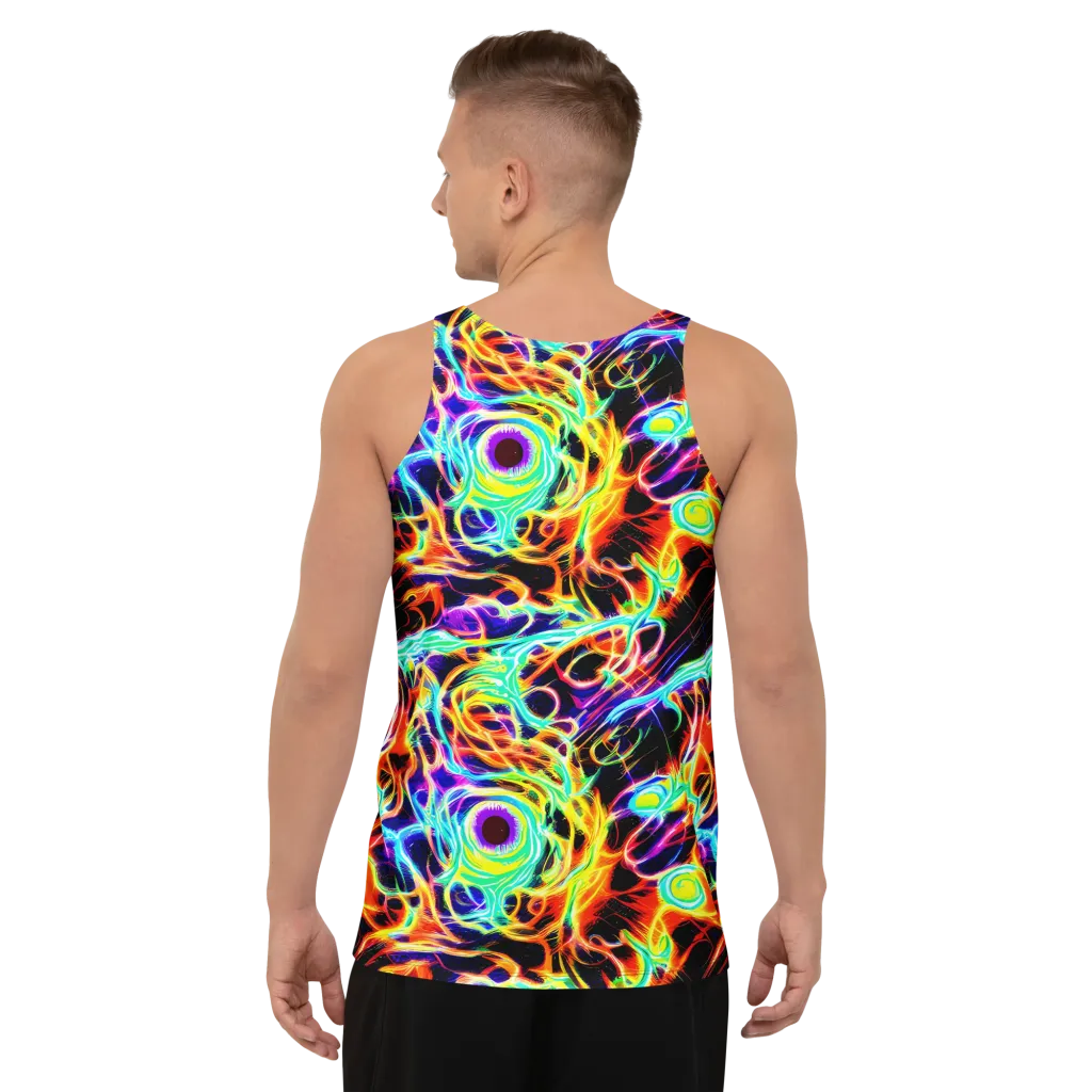 Nightflash on Men's Tank Top — Back