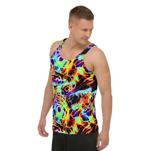 Nightflash on a Men's Tank Top