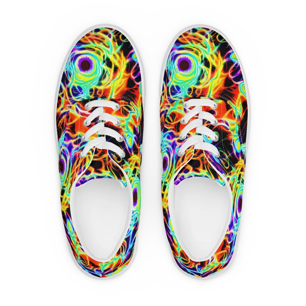 Nightflash on Men's Lace-Up Canvas Shoes — Front