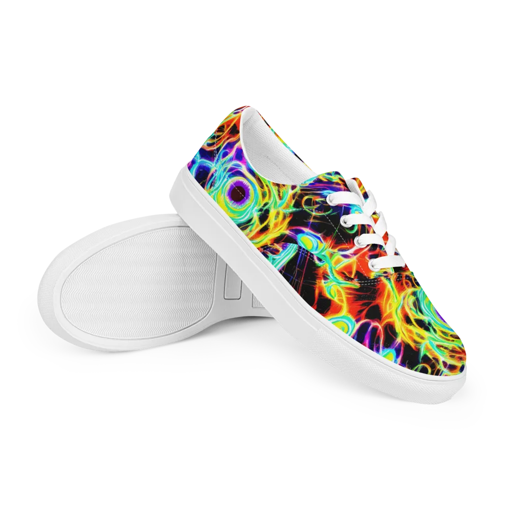 Nightflash on Men's Lace-Up Canvas Shoes — Right Front