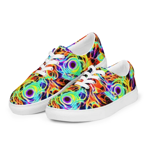 Nightflash on a Men's Lace-Up Canvas Shoes