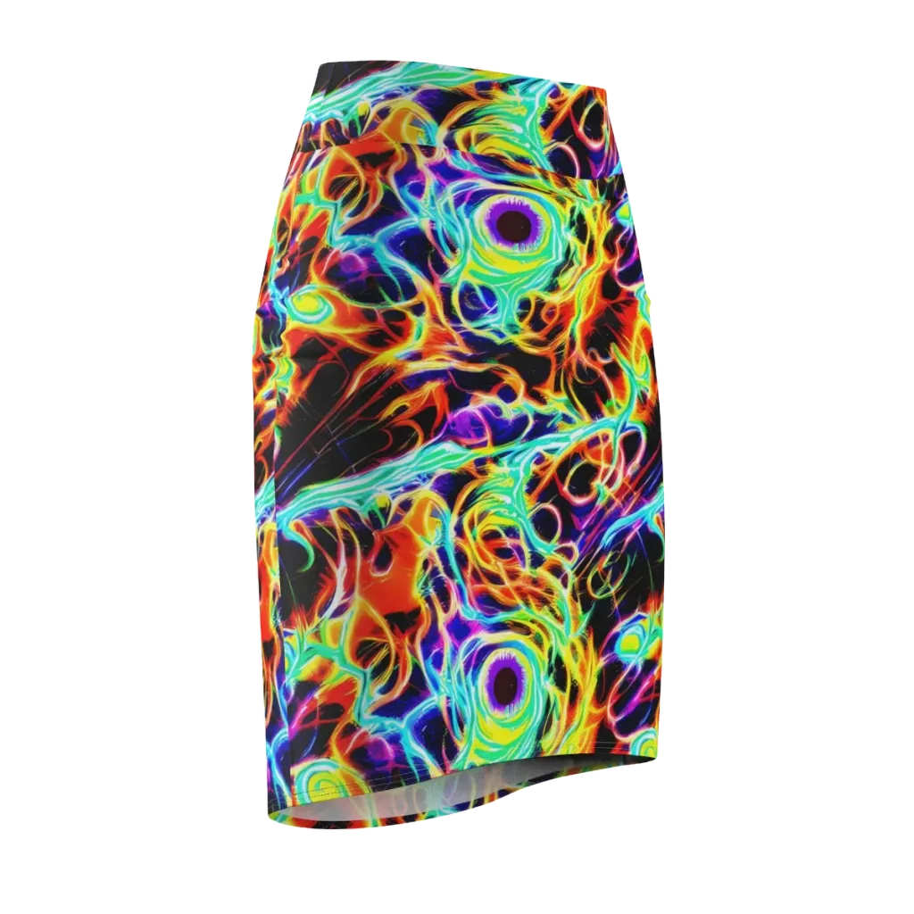 Nightflash on Pencil Skirt — Front Side