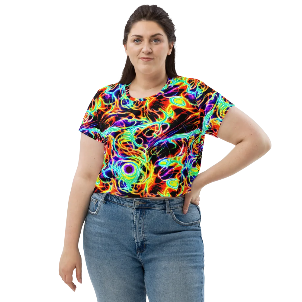 Nightflash on Crop Tee — Front