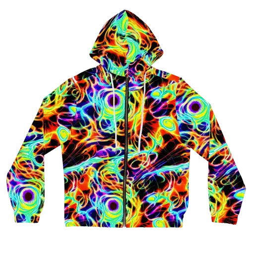 Nightflash on a Women's Full-Zip Hoodie