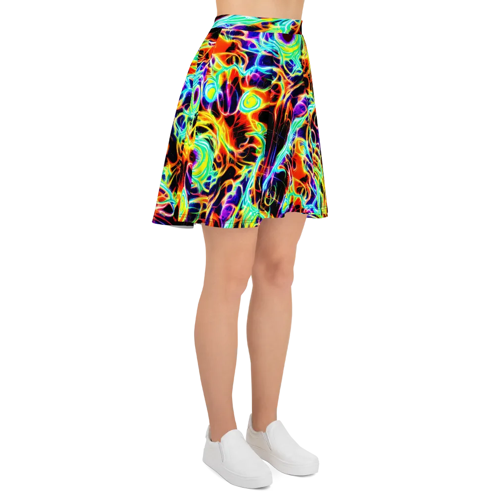 Nightflash on Skater Skirt — Right