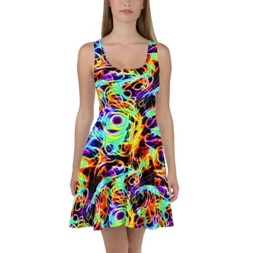 Nightflash on a Skater Dress
