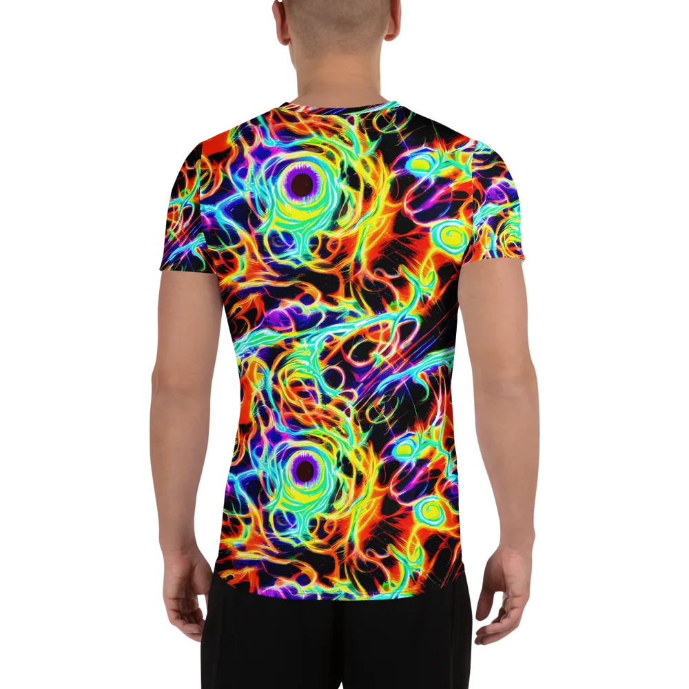 Nightflash on Men's Athletic T-Shirt — Back