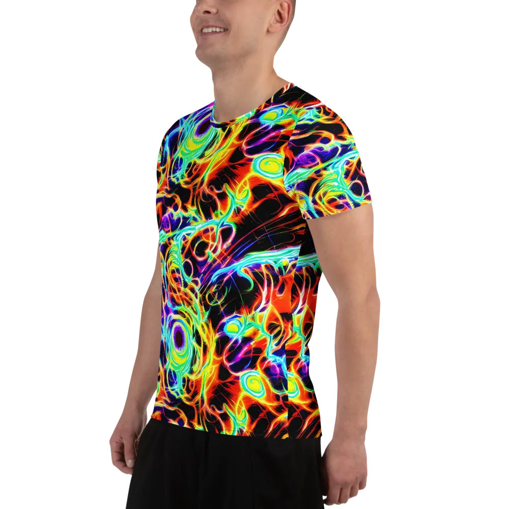 Nightflash on Men's Athletic T-Shirt — Left