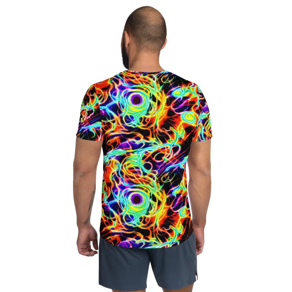 Nightflash on Men's Athletic T-Shirt — Back