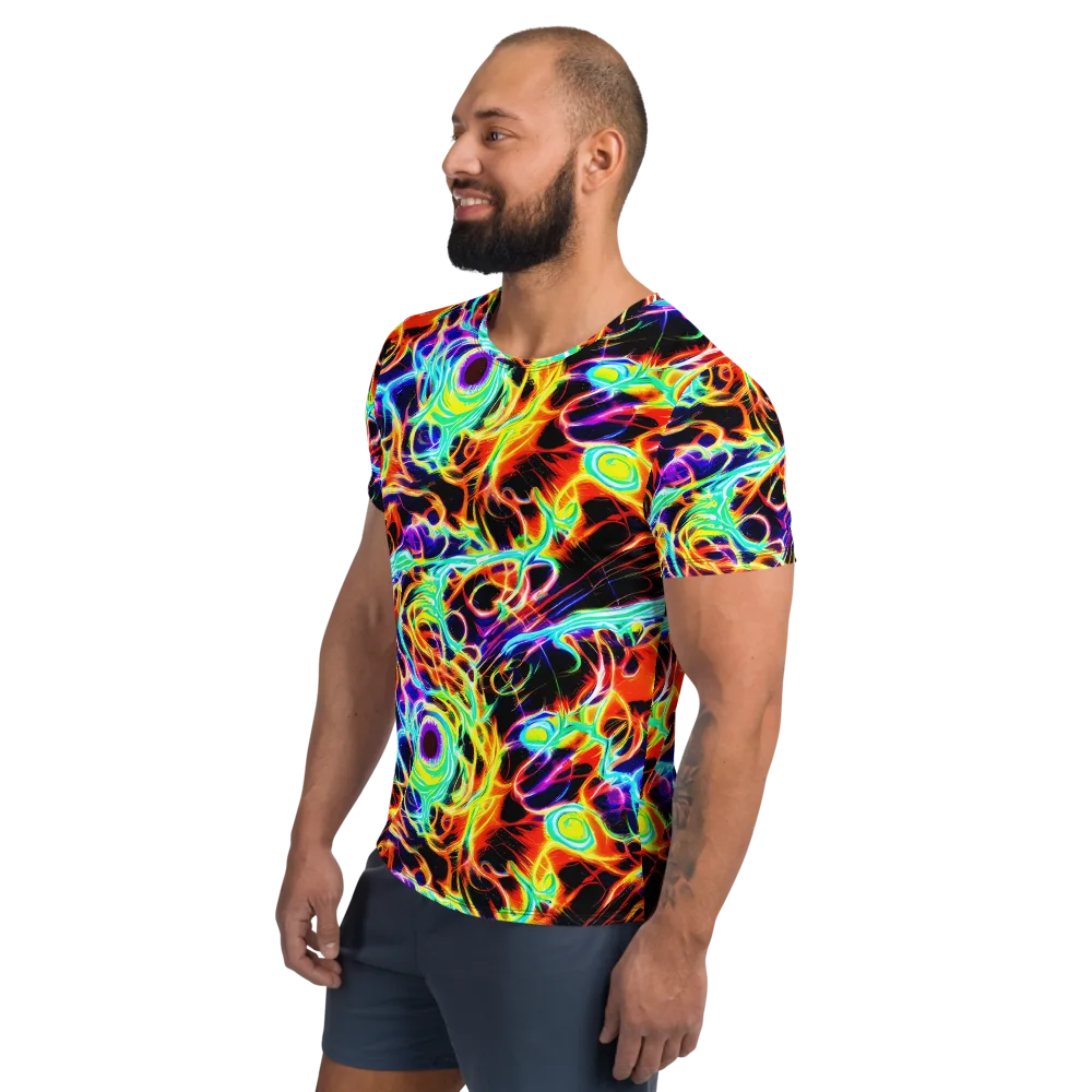 Nightflash on Men's Athletic T-Shirt — Left