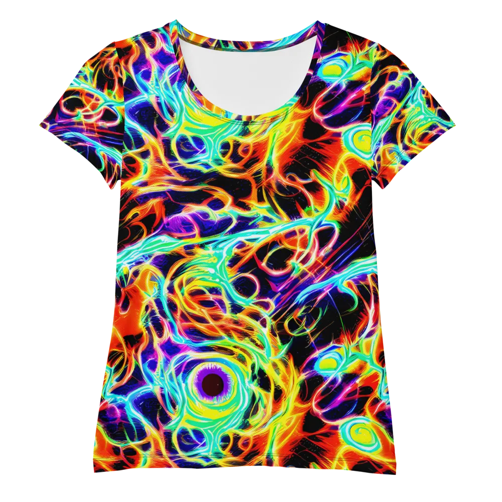 Nightflash on Women's Athletic T-Shirt — Front