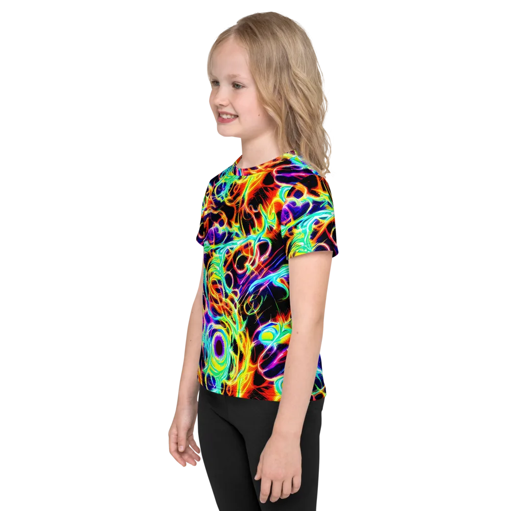 Nightflash on Kids Crew Neck T-Shirt — Left