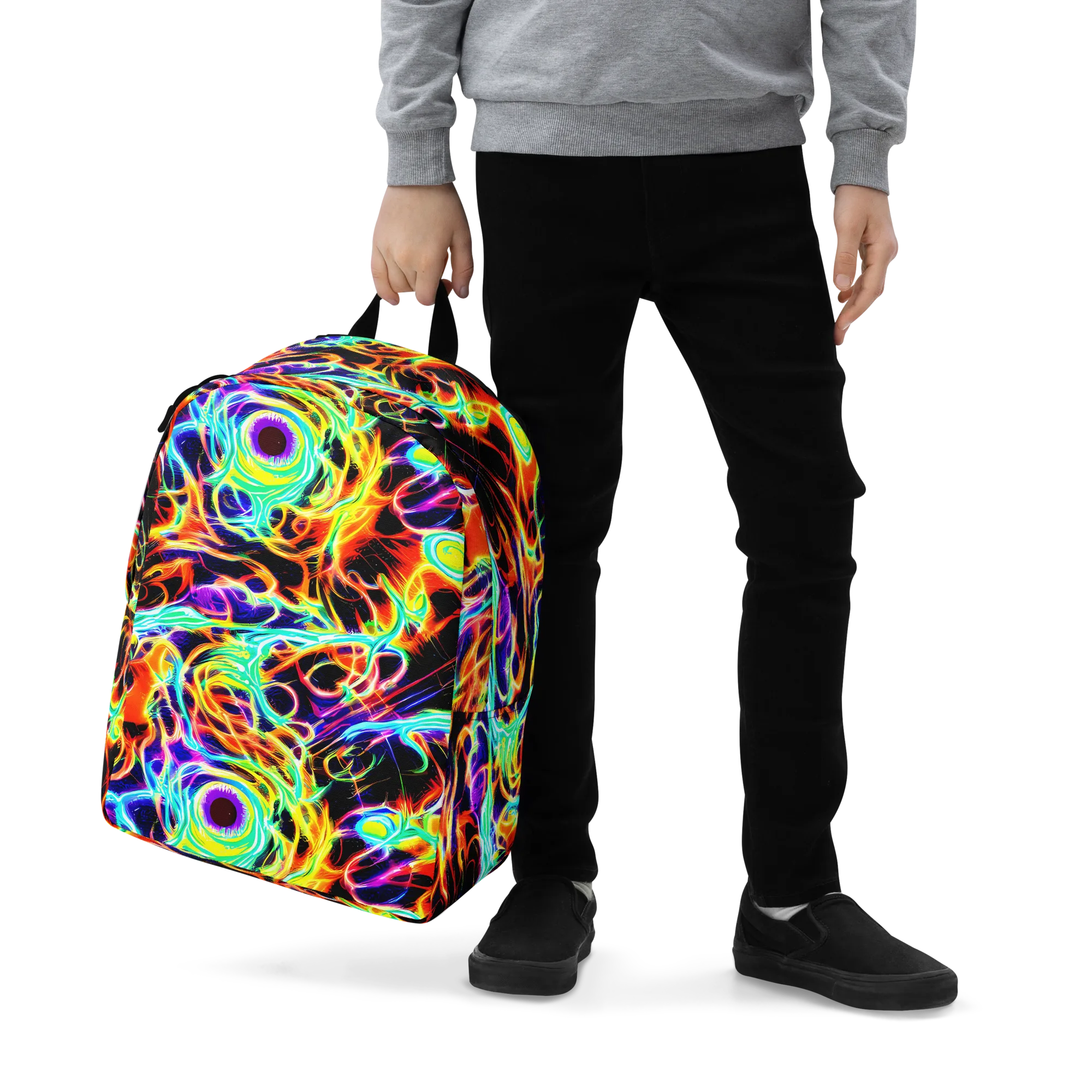 Nightflash on Minimalist Backpack — Zoomed-in