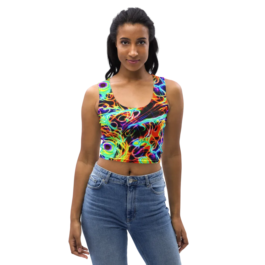 Nightflash on Crop Top — Front