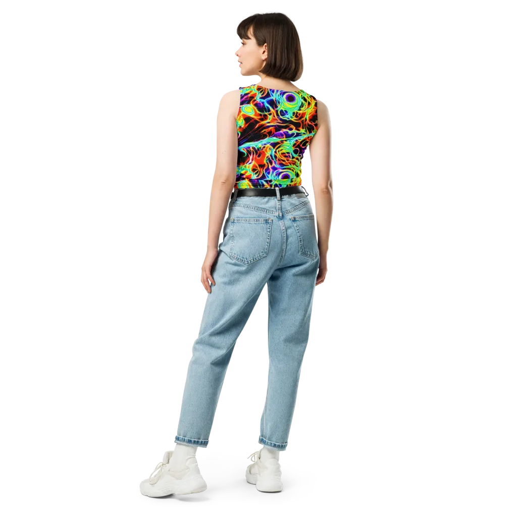 Nightflash on Crop Top — Back