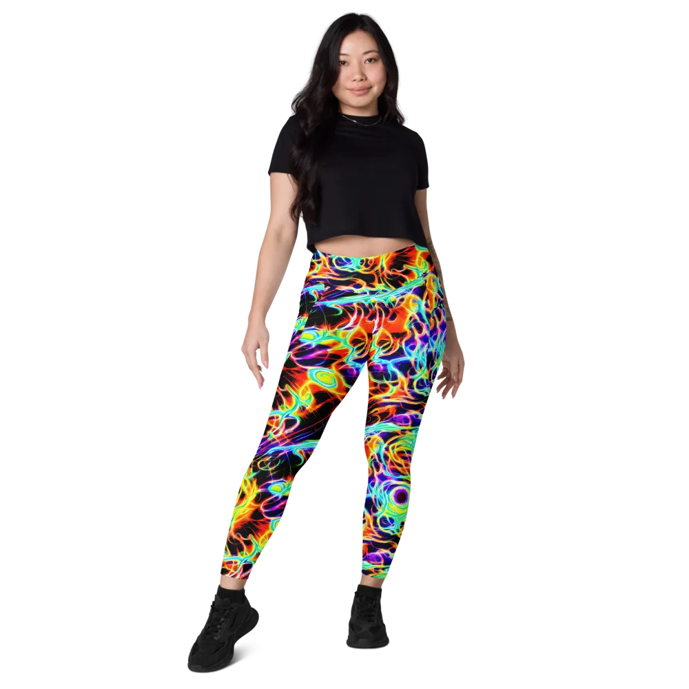 Nightflash on Leggings with Pockets — Front