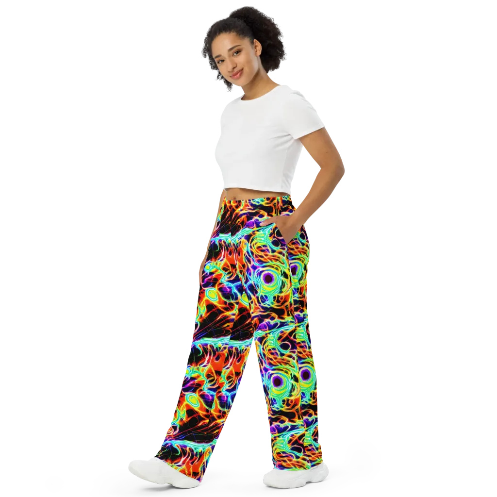 Nightflash on Wide-Leg Pants — Left Front