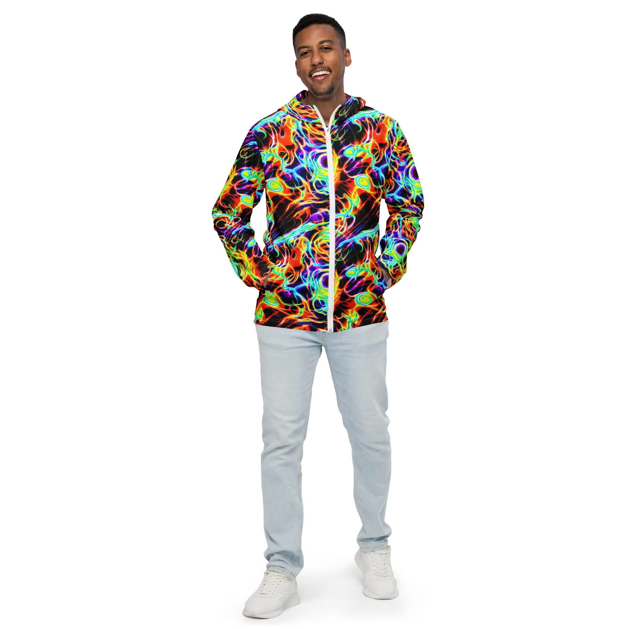 Nightflash on Men's Windbreaker — Front
