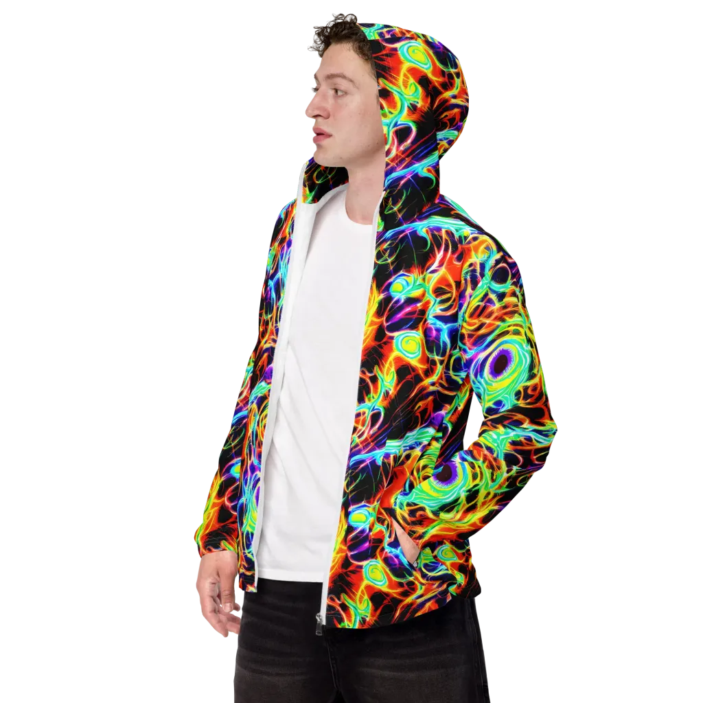 Nightflash on Men's Windbreaker — Left Front