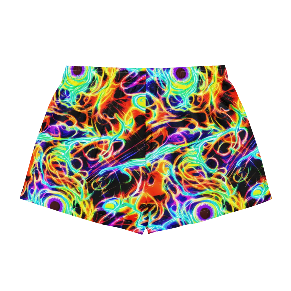 Nightflash on Women's Pajama Shorts — Back