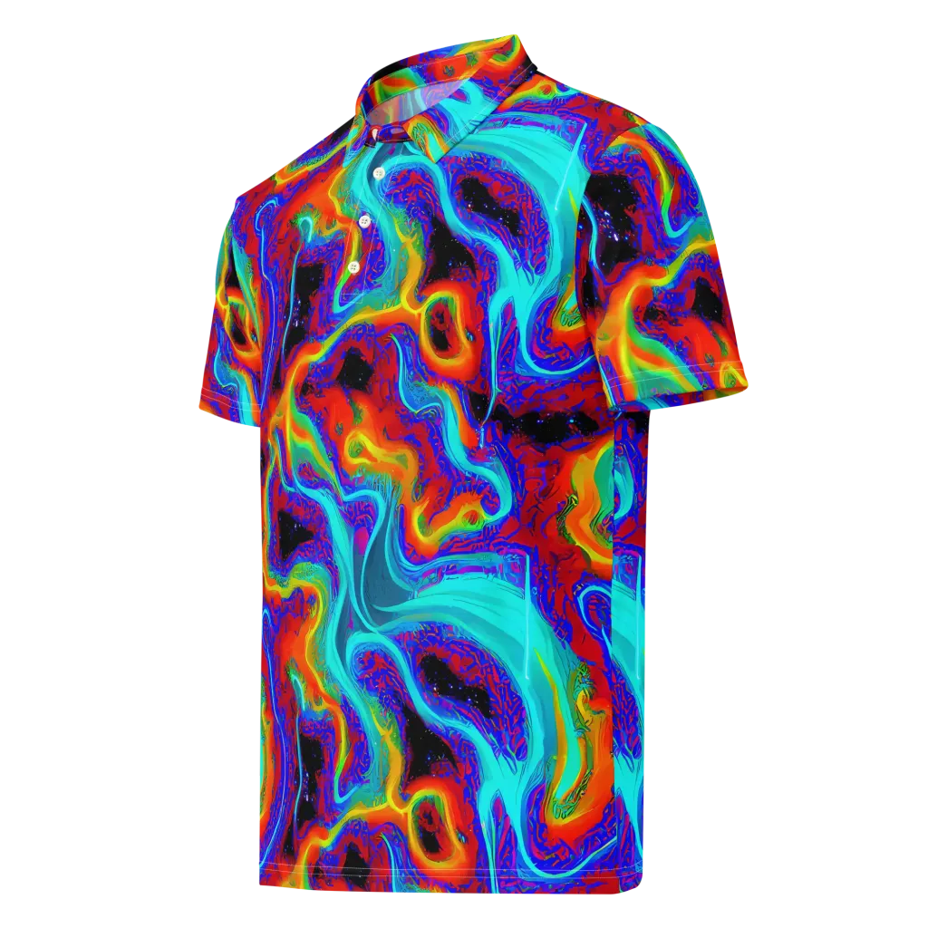 Sonic Waters on Men's Slim Fit Polo Shirt — Left Front
