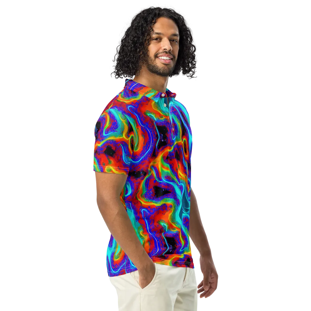Sonic Waters on Men's Slim Fit Polo Shirt — Right Front