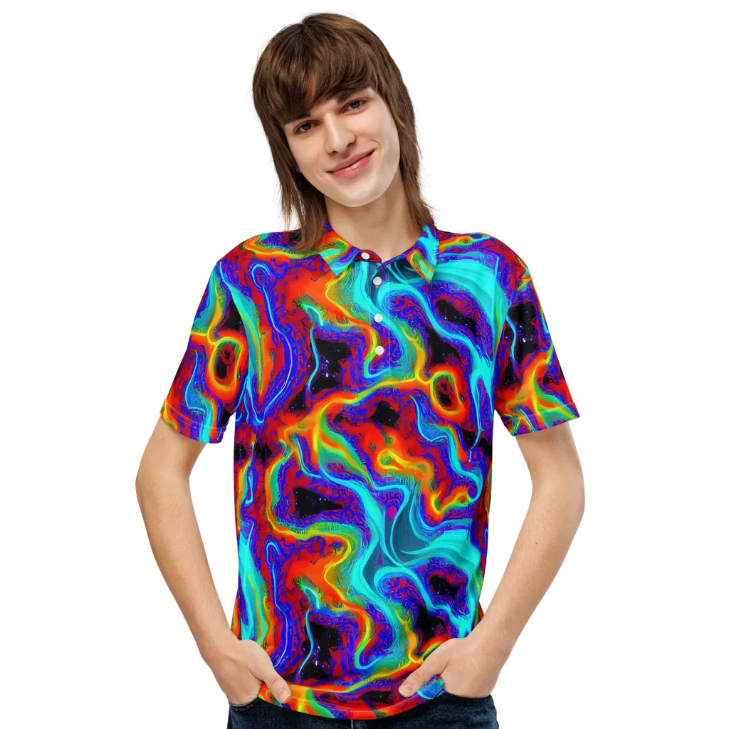 Sonic Waters on Men's Slim Fit Polo Shirt — Front