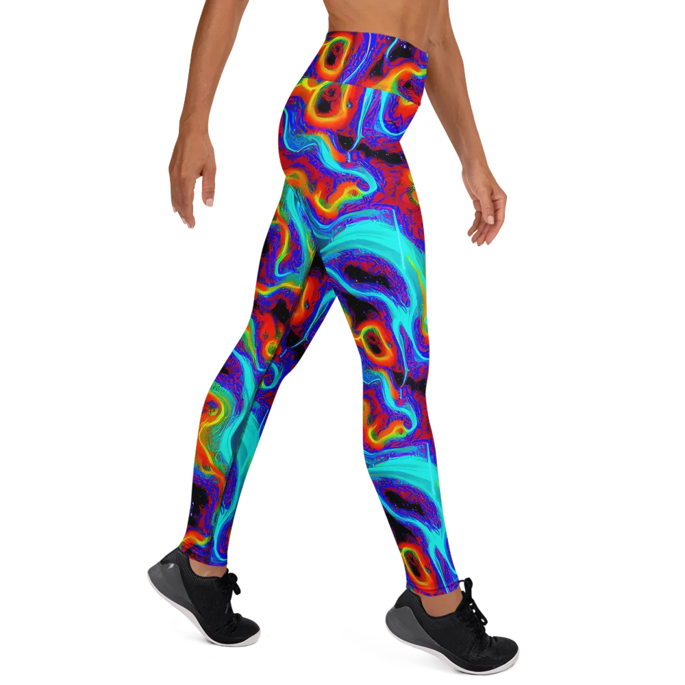 Sonic Waters on Yoga Leggings — Right