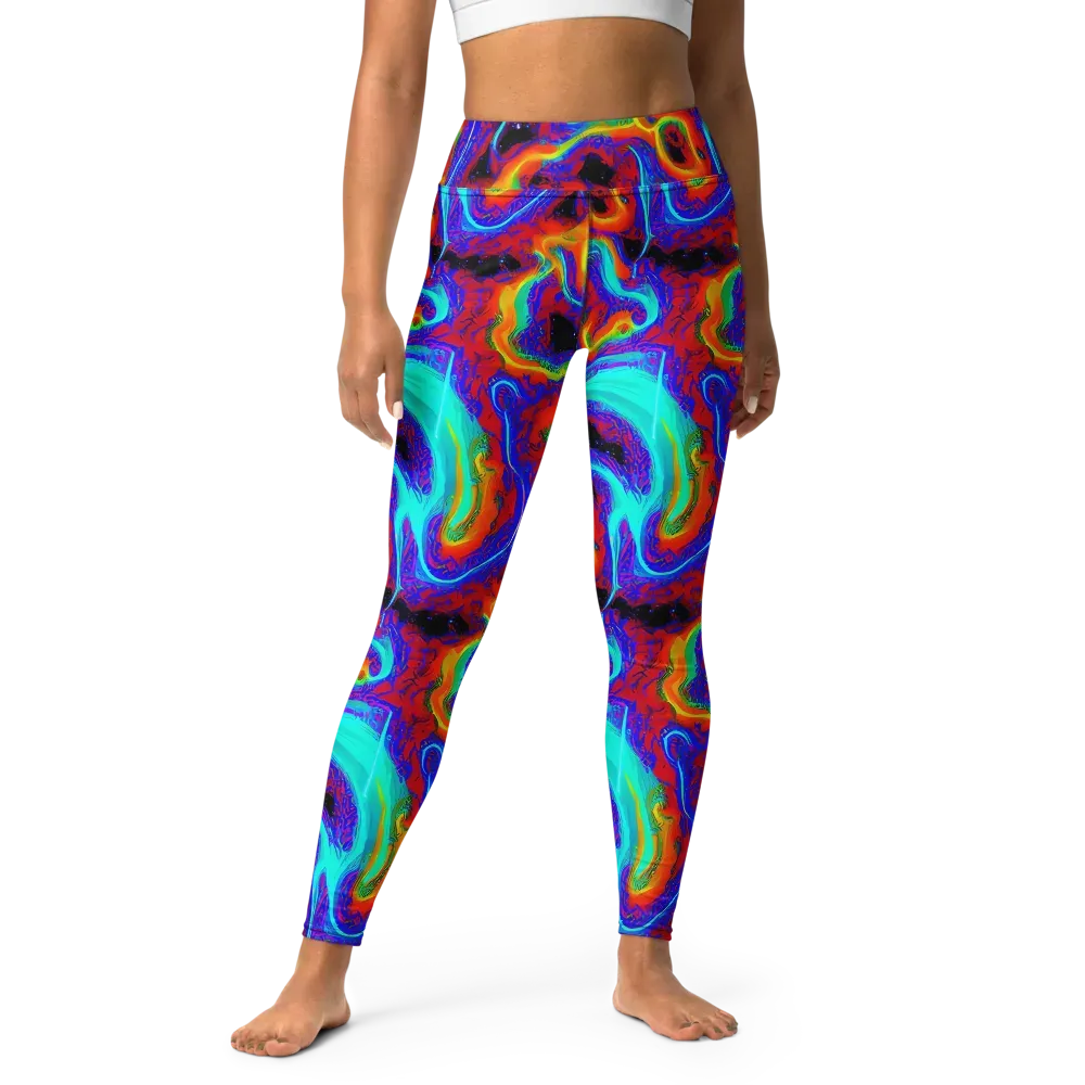 Sonic Waters on Yoga Leggings — Front