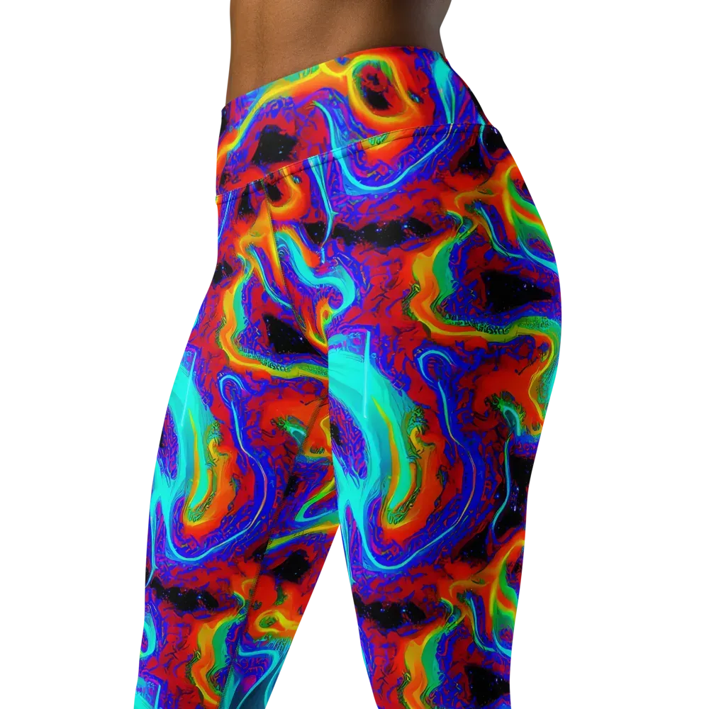 Sonic Waters on Yoga Leggings — Left Front