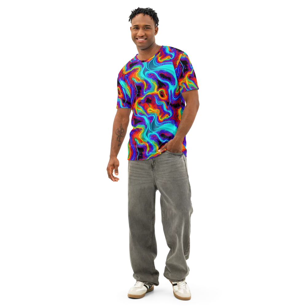 Sonic Waters on Men's Cotton Crew Neck T-Shirt — Front
