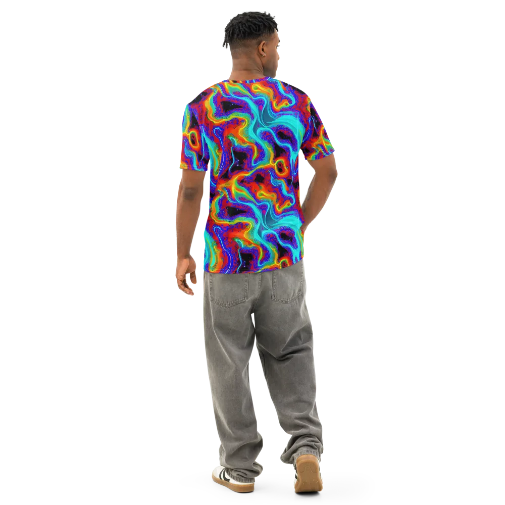 Sonic Waters on Men's Cotton Crew Neck T-Shirt — Back