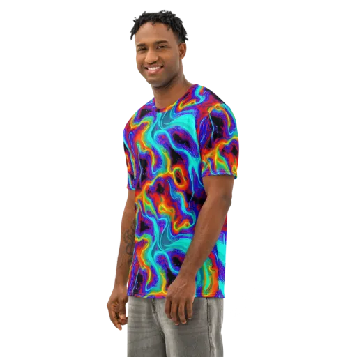 Sonic Waters on a Men's Cotton Crew Neck T-Shirt