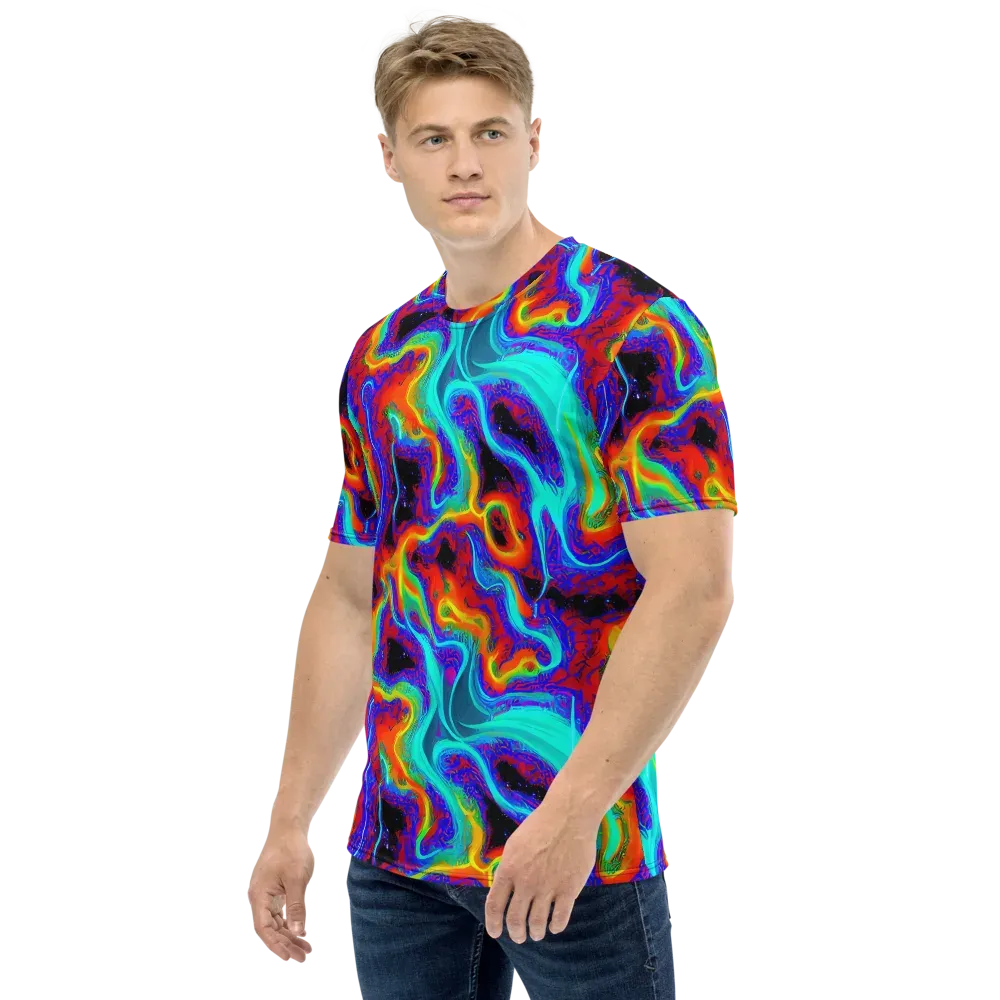 Sonic Waters on Men's Crew Neck T-Shirt — Left