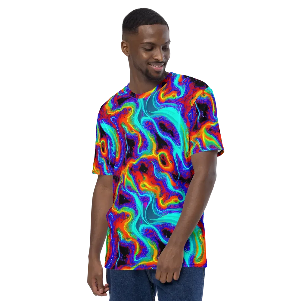 Sonic Waters on Men's Crew Neck T-Shirt — Left