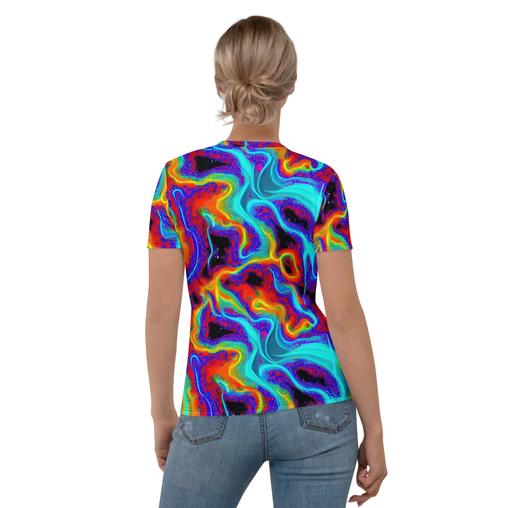Sonic Waters on Women's Crew Neck T-Shirt — Back