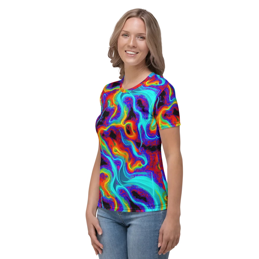 Sonic Waters on Women's Crew Neck T-Shirt — Left
