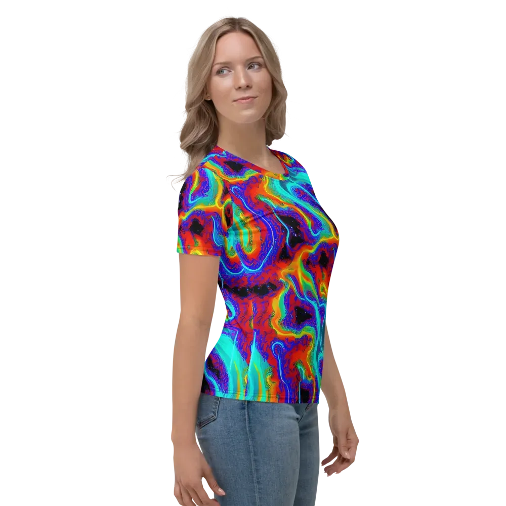 Sonic Waters on Women's Crew Neck T-Shirt — Right