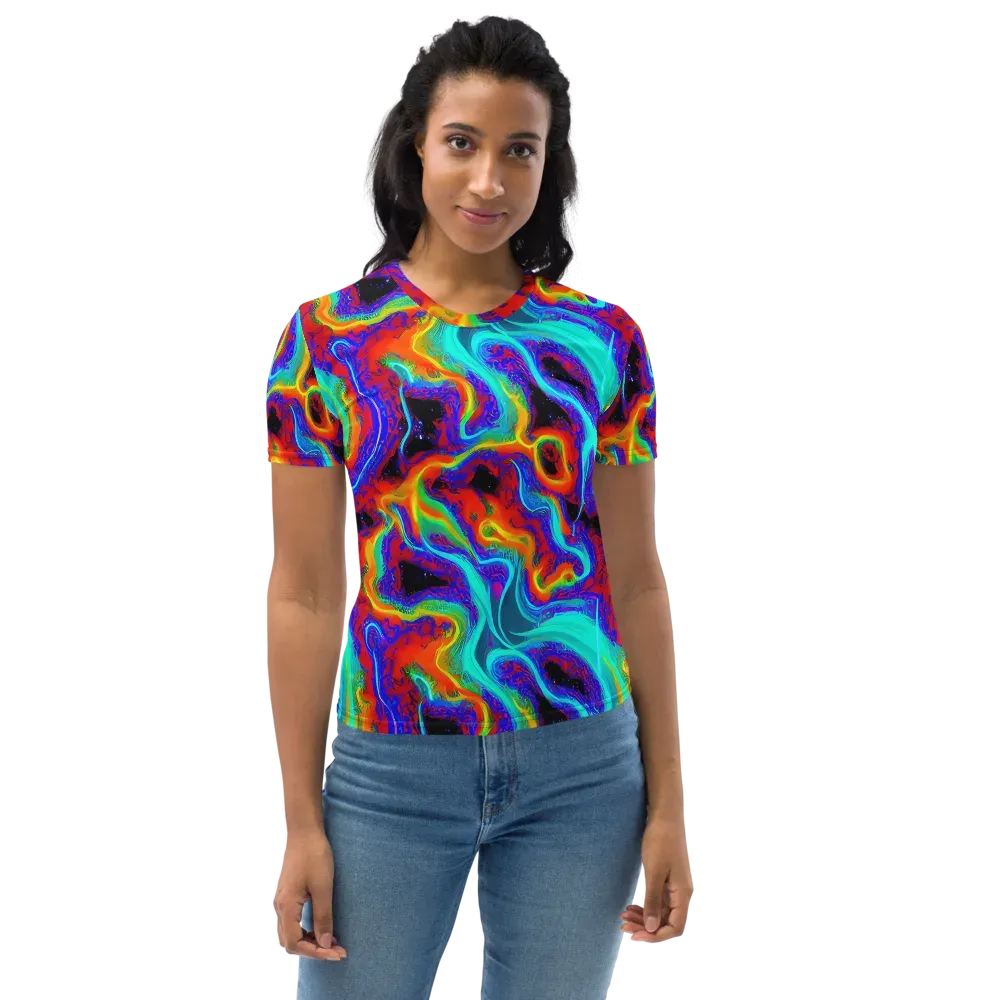 Sonic Waters on Women's Crew Neck T-Shirt — Front