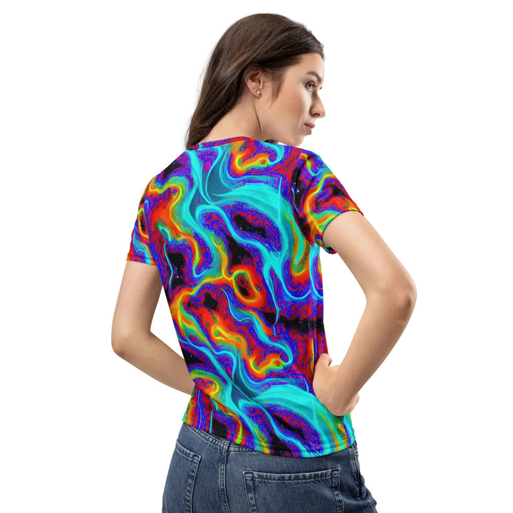Sonic Waters on Women's Crew Neck T-Shirt — Back