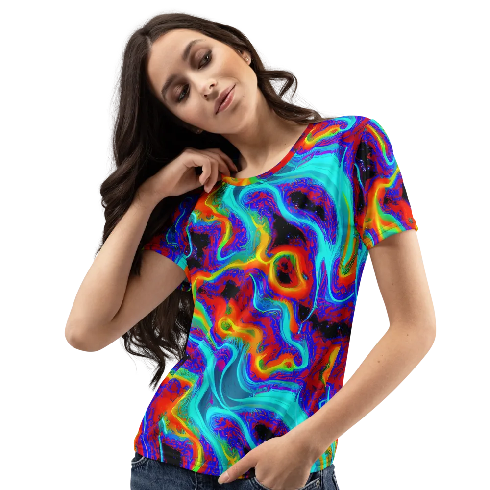 Sonic Waters on Women's Crew Neck T-Shirt — Left Front