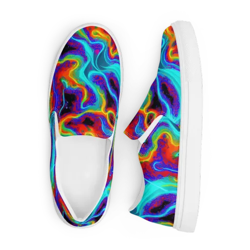 Sonic Waters on a Men's Slip-On Canvas Shoes
